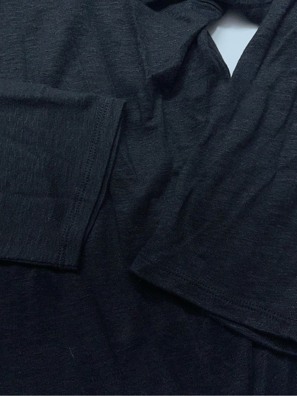 Eileen Fisher Organic Linen Jersey Crew Neck Long Sleeve Tee Womens 2X in Black - Picture 10 of 14